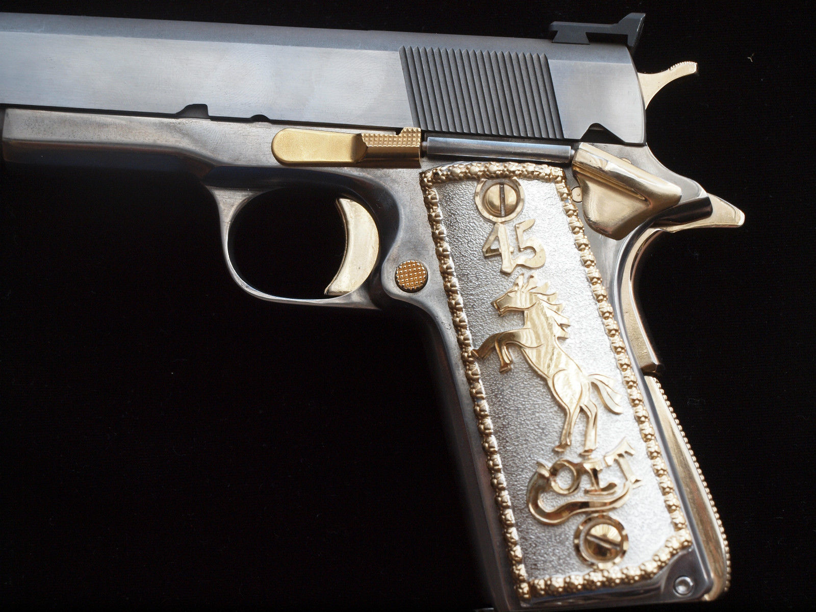 (image for) 1911 Handgun Grips 45 Colt with Rearing Colt Pony